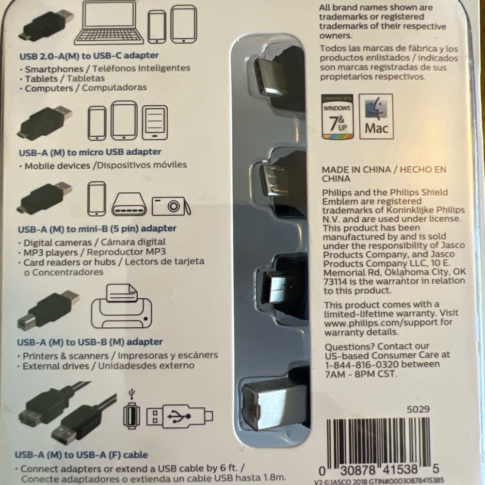 Philips Universal USB Adapter Cable Kit – New - Picture 3 of 5